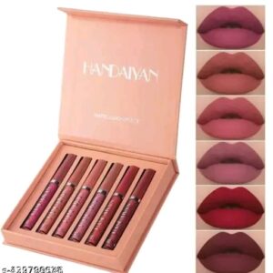 New velvet long lasting waterproof non transfer liquid matte lipstick set of 6