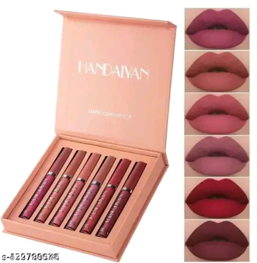 New velvet long lasting waterproof non transfer liquid matte lipstick set of 6