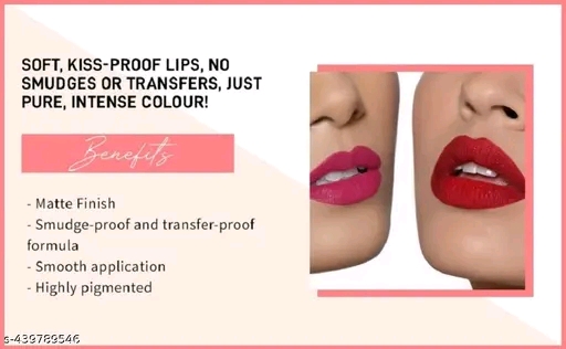 New velvet long lasting waterproof non transfer liquid matte lipstick set of 6