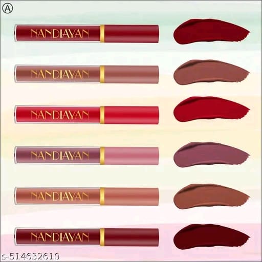 Nandiyan set 6 Matte Liquid Lipstick - Shade A
