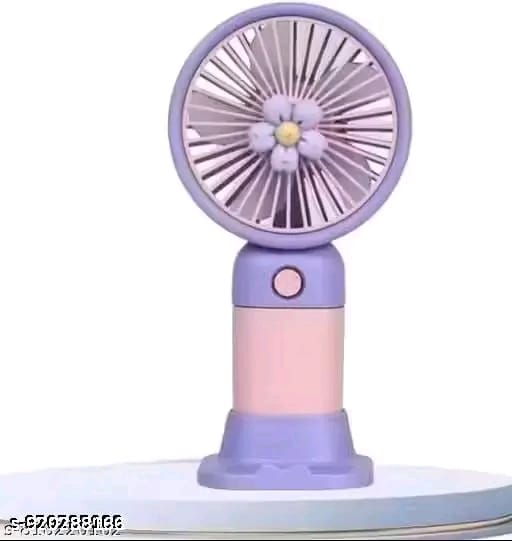 Mini Portable USB Rechargeable Handheld Fan 1200mAh, Stand, Flower