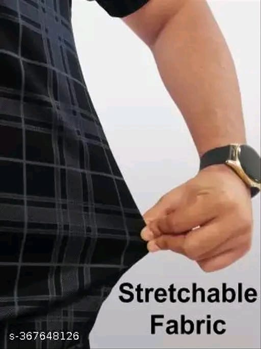 STI Men's Checked Regular Spread Collar Black Shirts